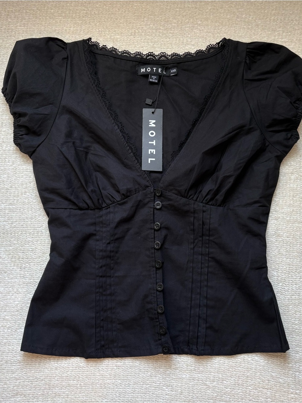motel ilias corset top poplin